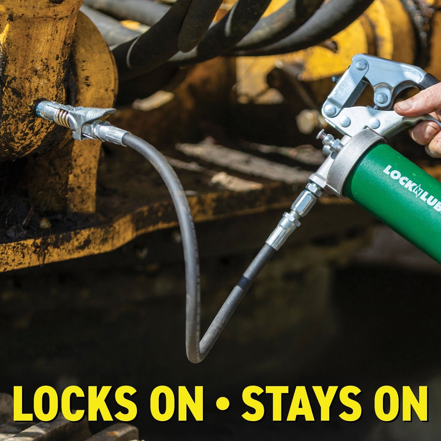 LockNLube New Zealand Grease Coupler real image on work ! It locks on and stays on.