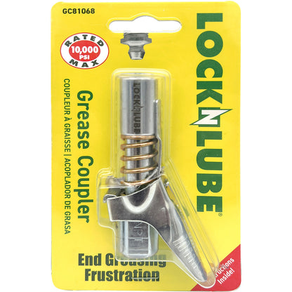 End greasing frustration with LockNLube New Zealand Grease Coupler rated 10000 PSI Max