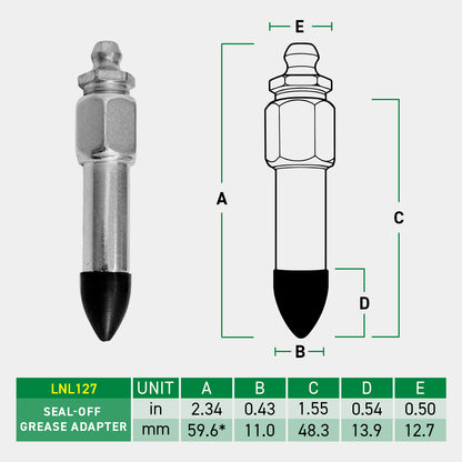 LockNLube Seal-Off Grease Adapter