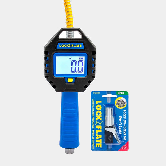 LockNFlate PRO Digital Tyre Inflator Gauge with LockNFlate® Locking Air Chuck