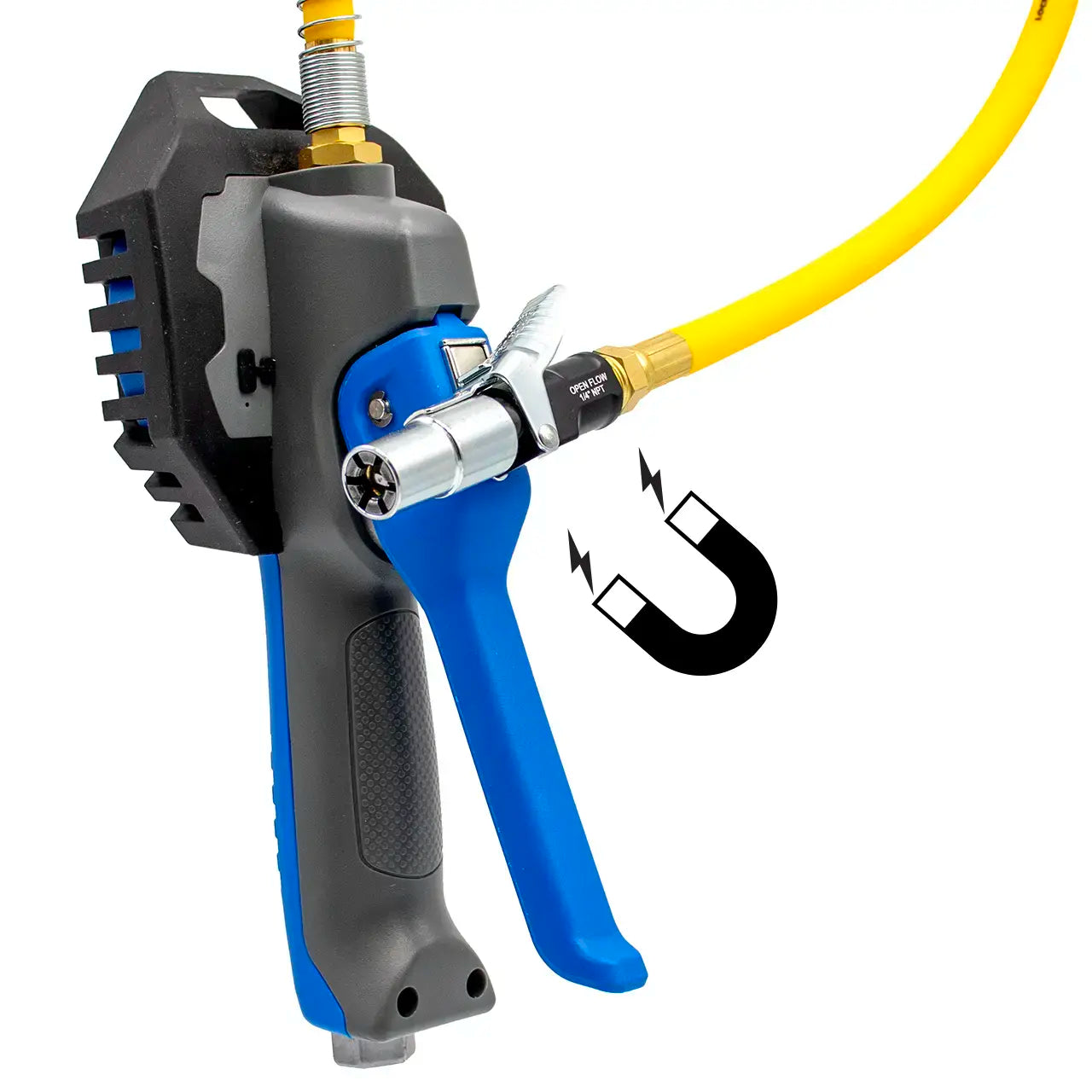 LockNFlate PRO Digital Tyre Inflator Gauge with LockNFlate® Locking Air Chuck backside of the product image