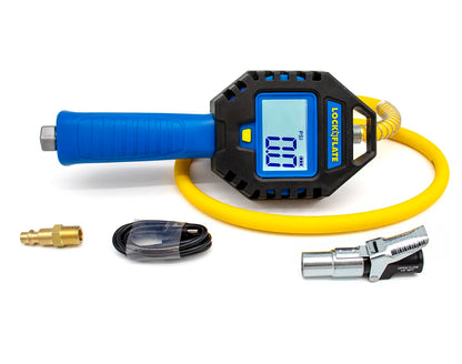 Digital tire pressure gauge with accessories 