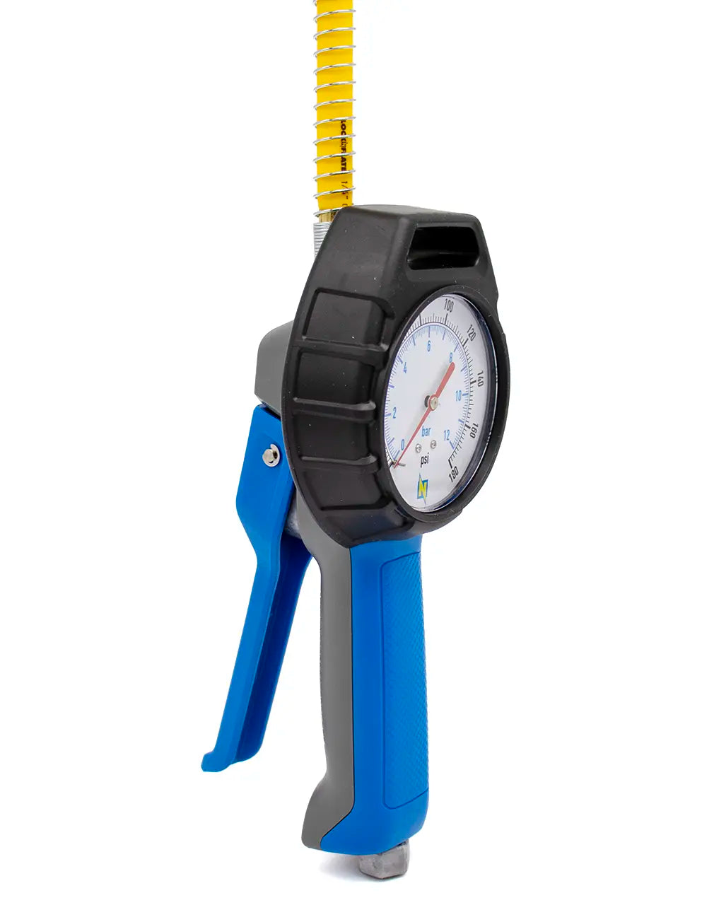 LockNFlate PRO Analogue Tyre Inflator Gauge with LockNFlate® Locking Air Chuck side image