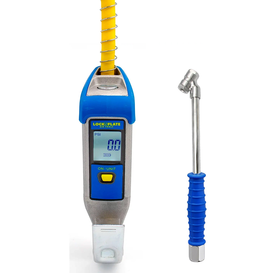 LockNFlate PRO L309 Digital Tyre Inflator Gauge with Dual Head Air Chuck