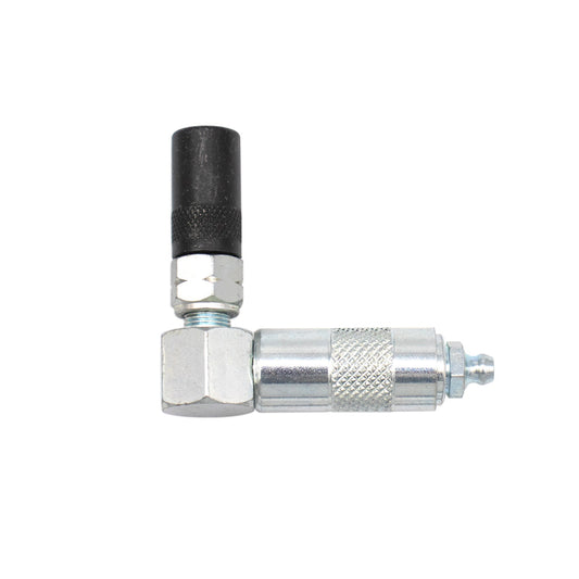 LockNLube Pro Push-On Right Angle Grease Coupler, Quick Connect, 1000 PSI