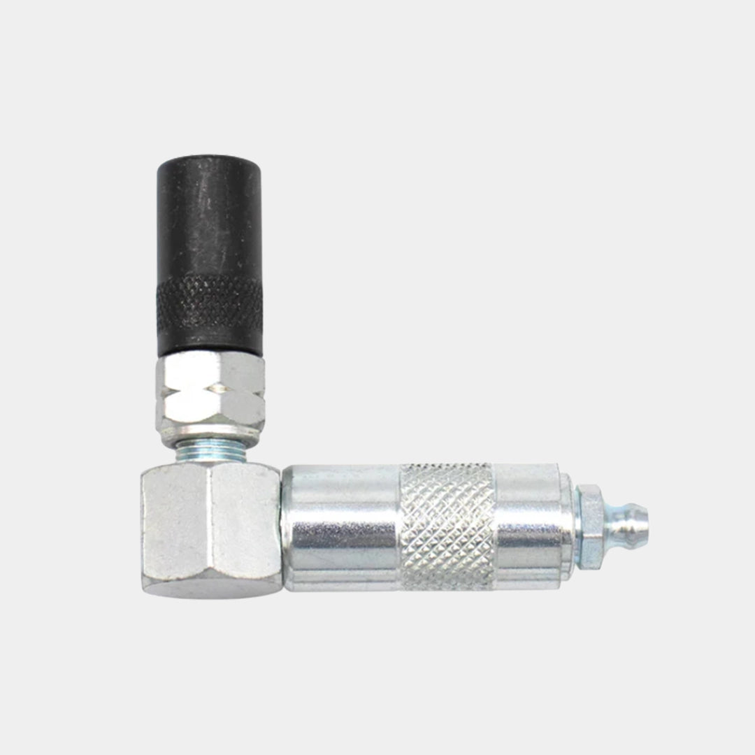LockNLube Pro Push-On Right Angle Grease Coupler, Quick Connect, 1000 PSI