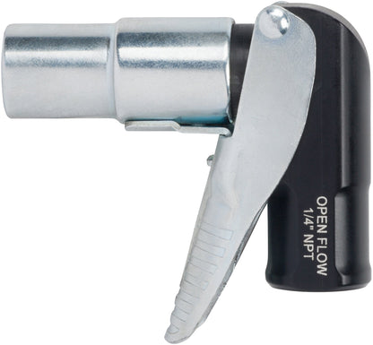 LockNFlate® New Zealand Air Chuck open flow 90 degree 1/4 NPT