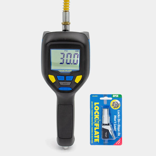 LockNFlate PRO Pre-Set Digital Tyre Inflator Gauge with LockNFlate® Locking Air Chuck