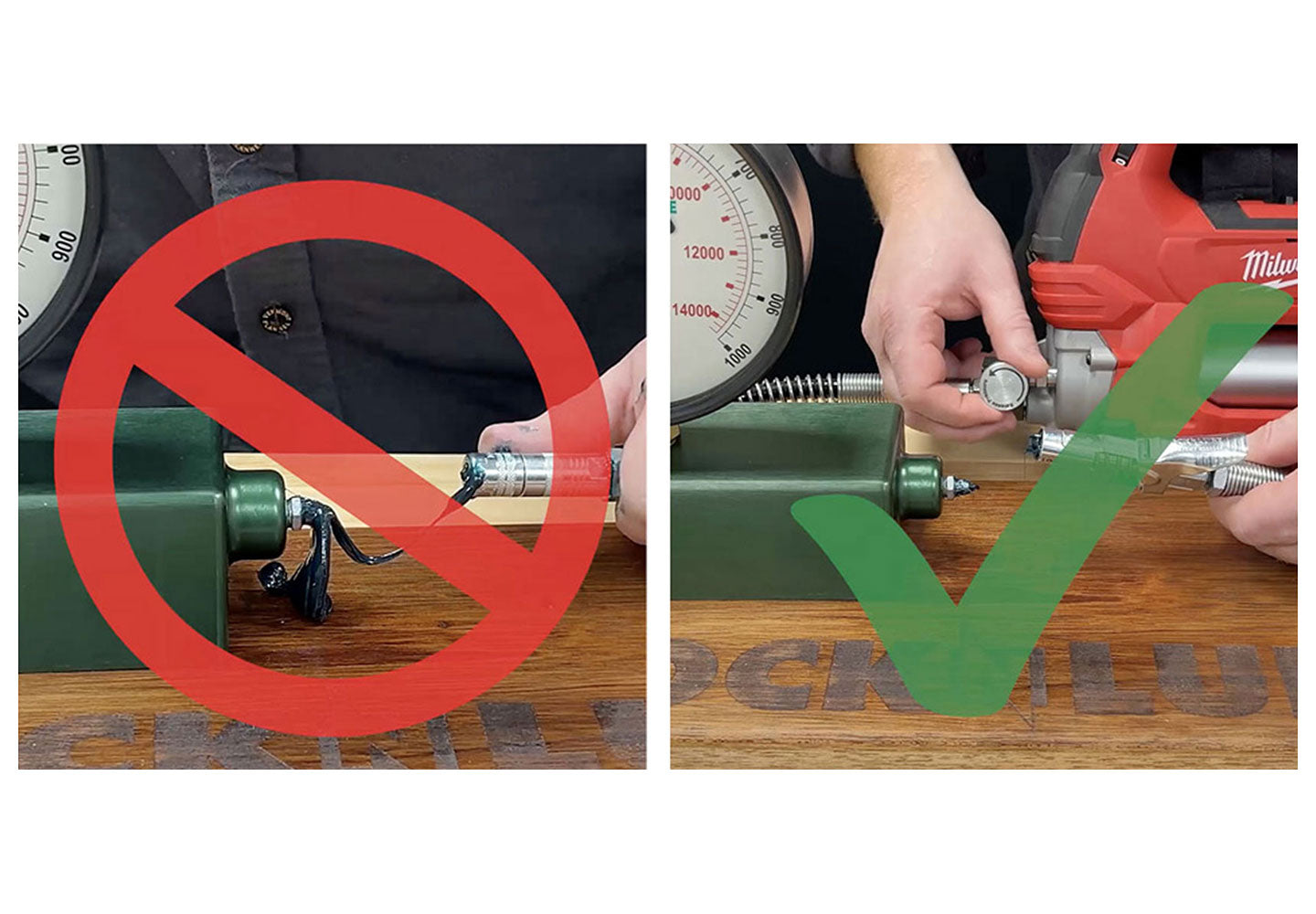 LockNLube  New Zealand Grease coupler in action real image