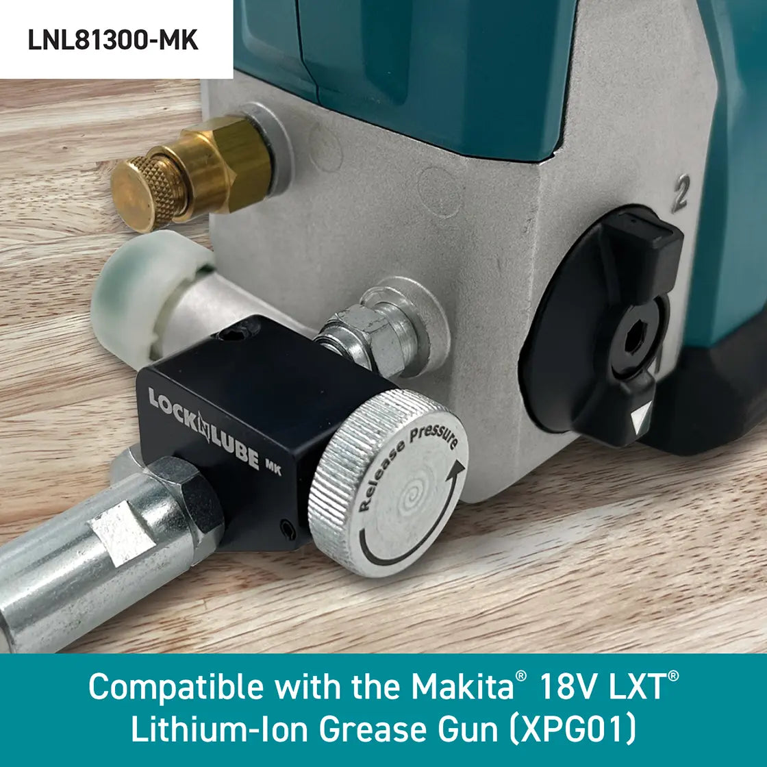 LockNLube®  New Zealand Pressure Return Valve (PRV) compatible with Makita 18V LXT Lithium-Ion Grease Gun