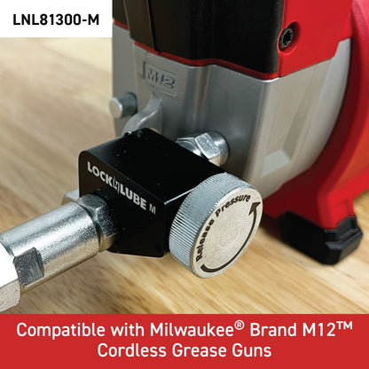 LockNLube New Zealand Pressure Return Valve (PRV) is compatible with Milwaukee Brand M12 Cordless Grease Guns