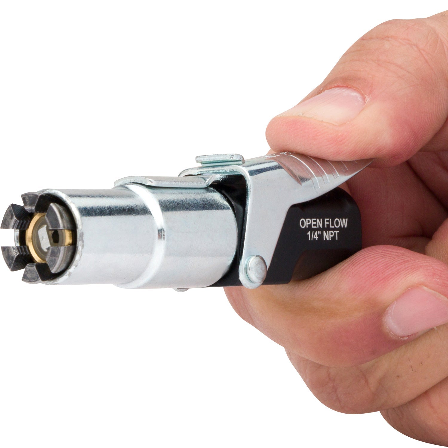LockNFlate® Locking Air Chuck with Open Flow 1/4 NPT