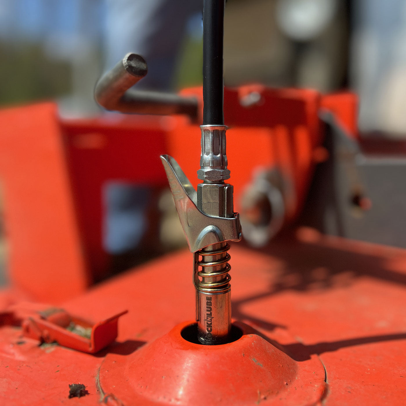 LockNLube New Zealand Grease Coupler  real working image in workshop 